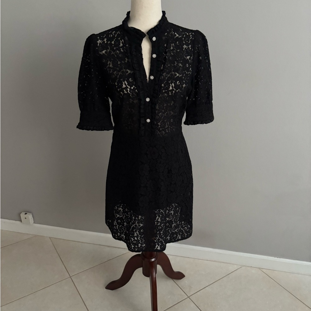 Zara Black Lace Mini Dress